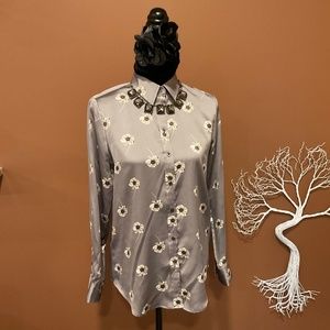 Flower-print Banana Republic blouse